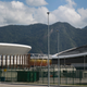 The velodrome used for the games caught fire recently, leaving the roof charred and the Siberian pine track damaged. (Photo: Getty)